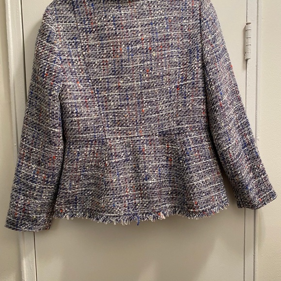 CHICOS Tweed MULTICOLOR Peblum JACKET nwt $139 - Picture 4 of 5